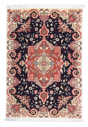 Tappeto Persero - Tabriz - Reale - 92 x 61 cm - blu scuro