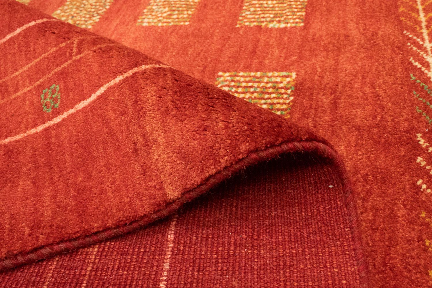 Tappeto Gabbeh - Persero - 193 x 149 cm - rosso