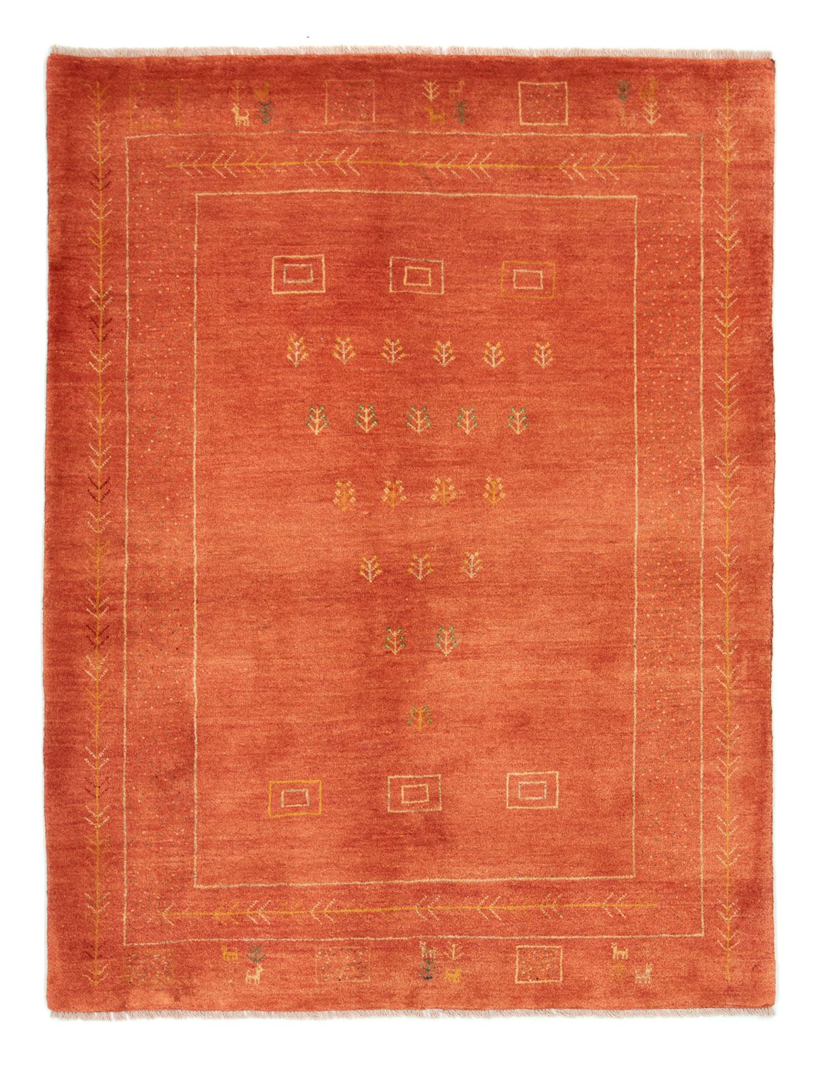 Tappeto Gabbeh - Persero - 202 x 151 cm - ruggine