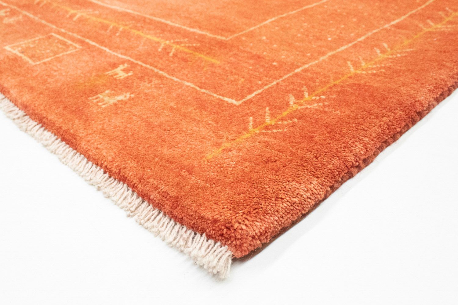 Tappeto Gabbeh - Persero - 202 x 151 cm - ruggine