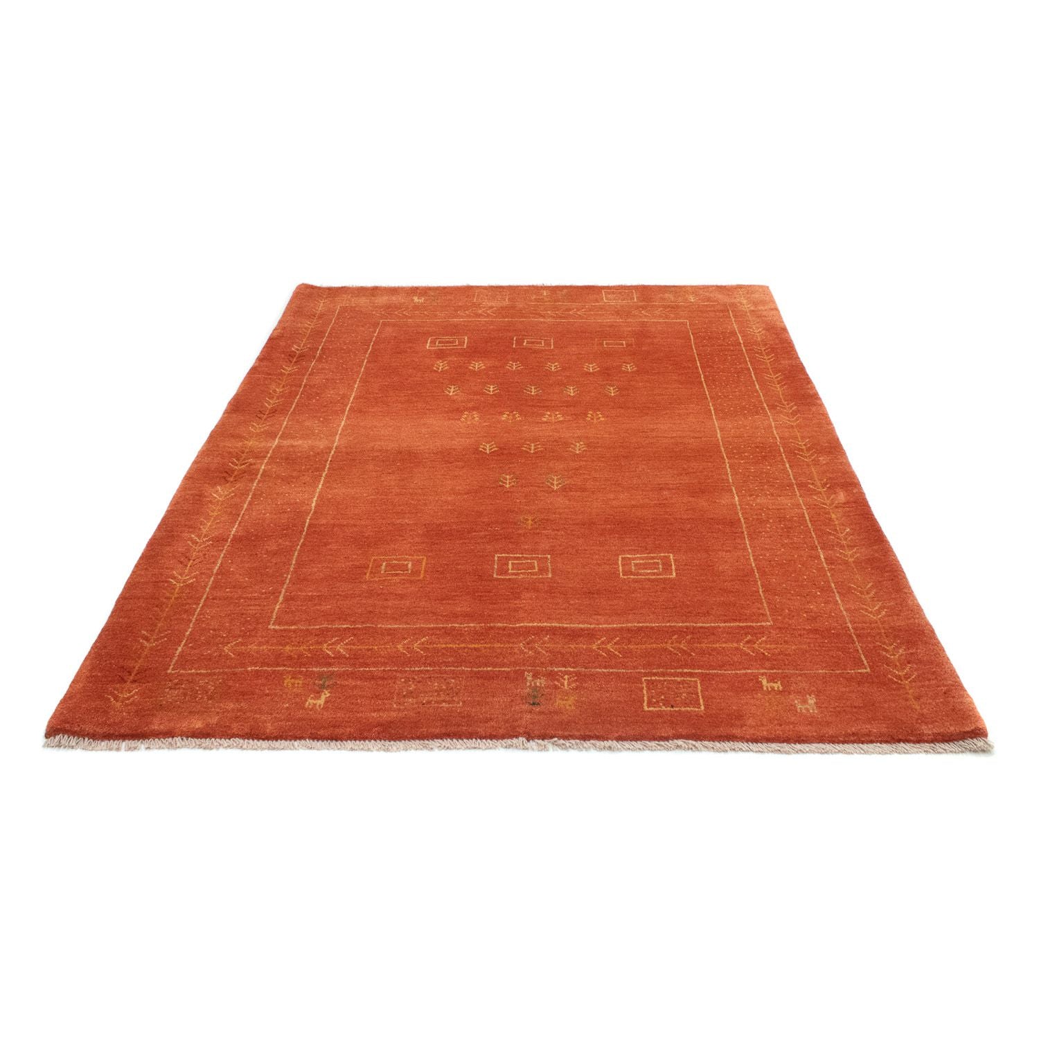 Tappeto Gabbeh - Persero - 202 x 151 cm - ruggine
