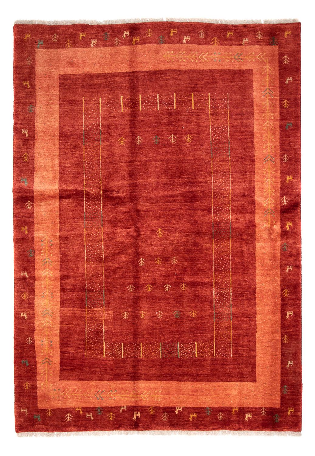 Tappeto Gabbeh - Persero - 229 x 173 cm - rosso scuro