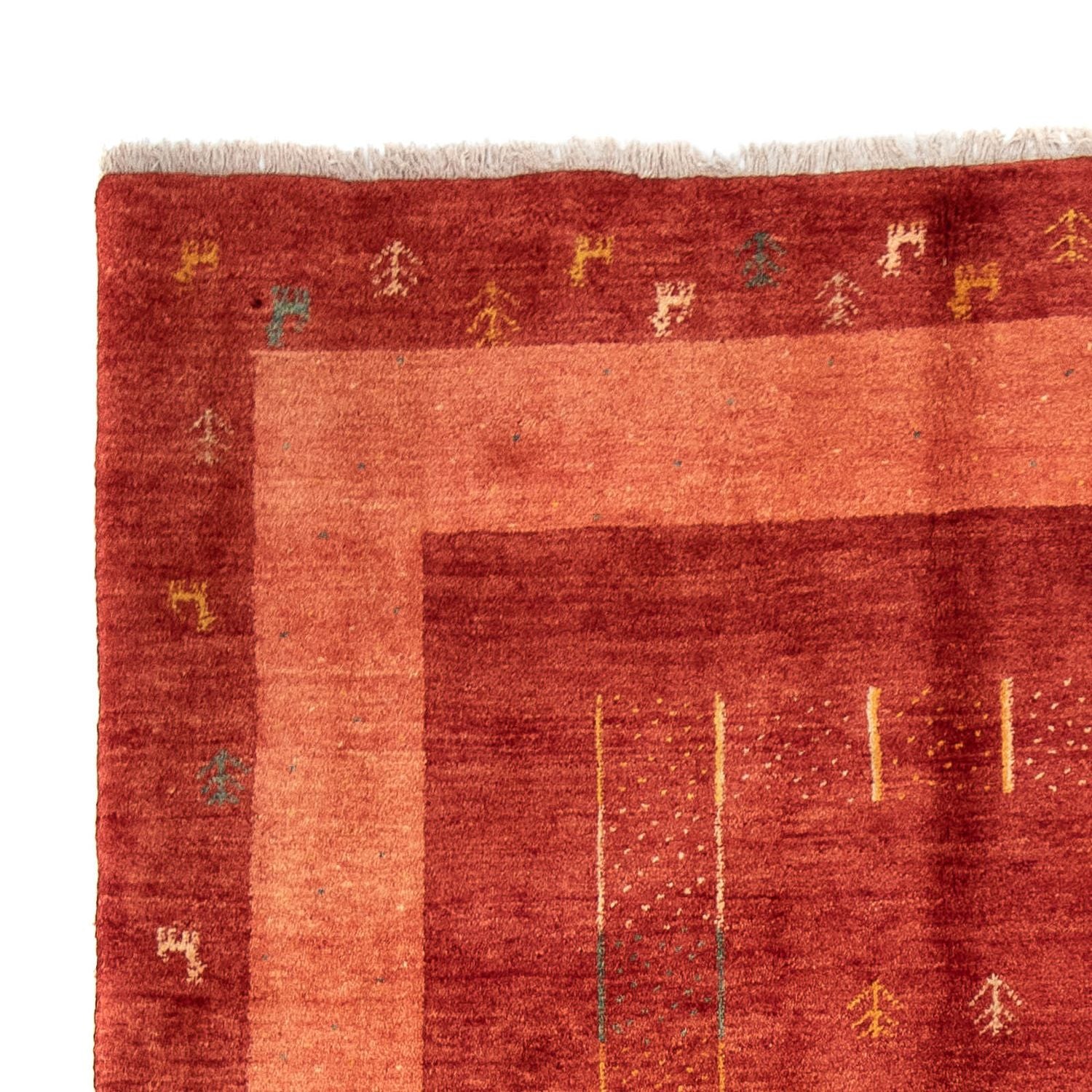 Tappeto Gabbeh - Persero - 229 x 173 cm - rosso scuro