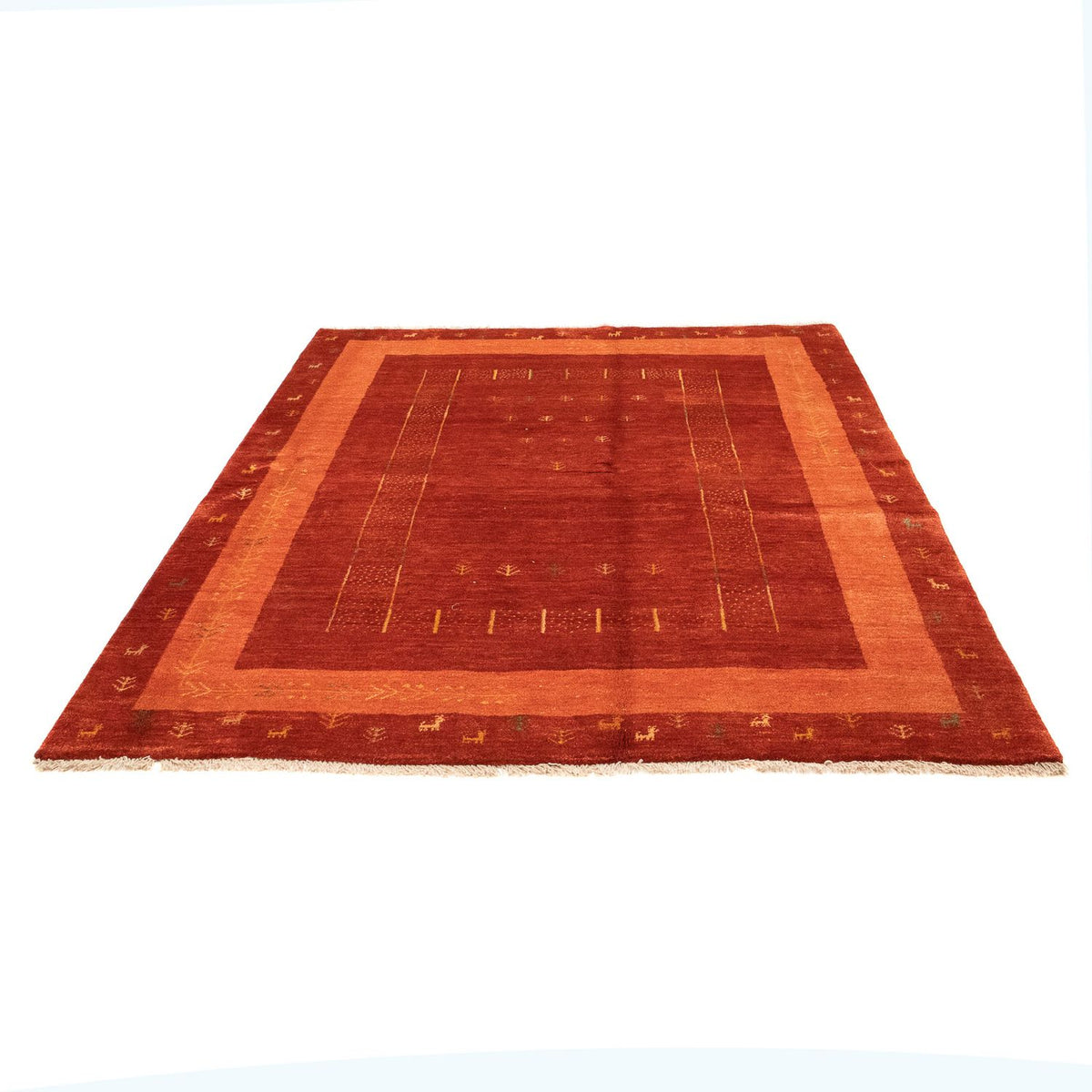 Tappeto Gabbeh - Persero - 229 x 173 cm - rosso scuro