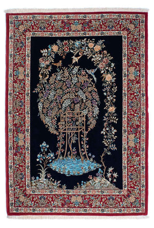 Tappeto Persero - Ghom - 230 x 140 cm - blu scuro
