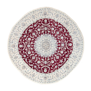 Tappeto Persero - Nain rotondo  - 310 x 310 cm - rosso scuro