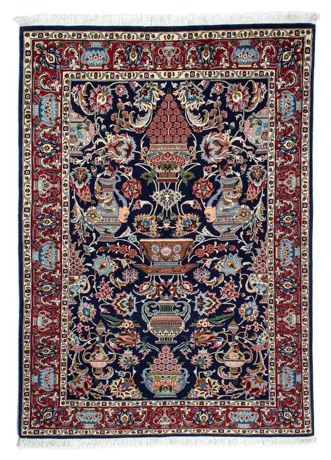 Tappeto Persero - Ghom - 188 x 135 cm - blu scuro