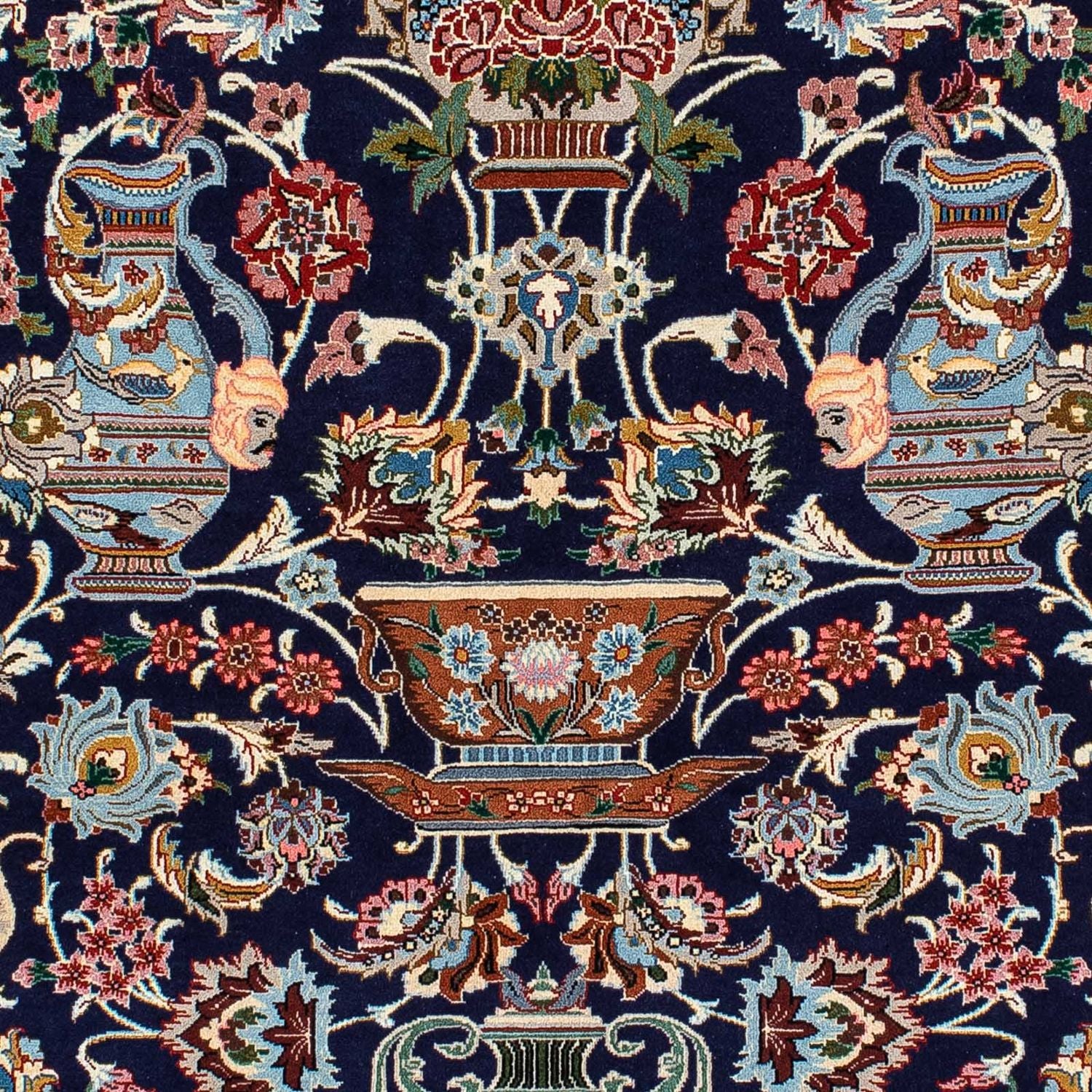Tappeto Persero - Ghom - 188 x 135 cm - blu scuro