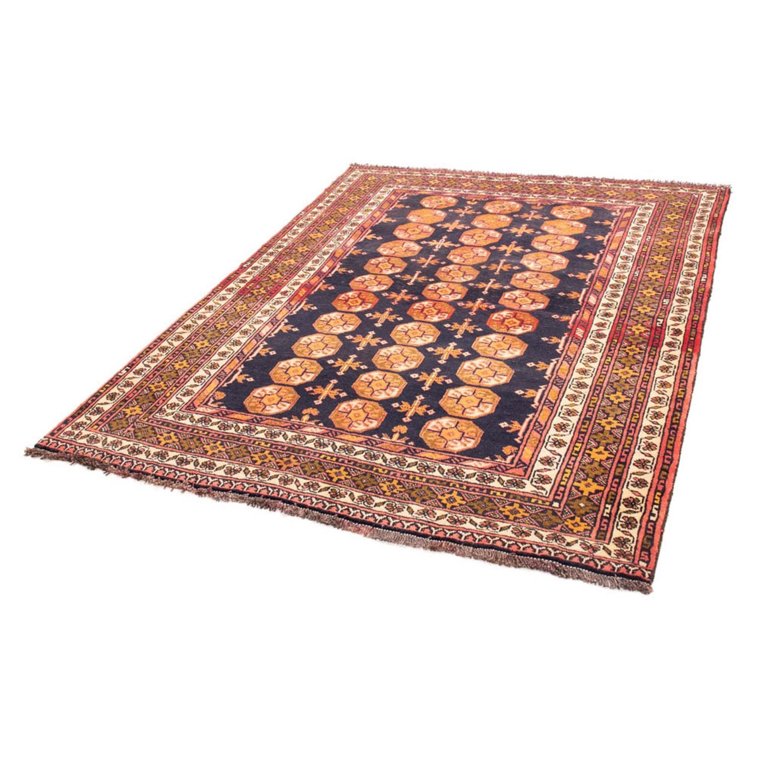 Tappeto Belutsch quadrato  - 174 x 139 cm - blu scuro