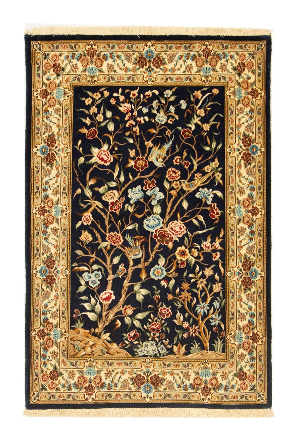 Tappeto Persero - Ghom - 154 x 100 cm - nero