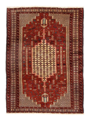 Tappeto Belutsch quadrato  - 174 x 133 cm - rosso