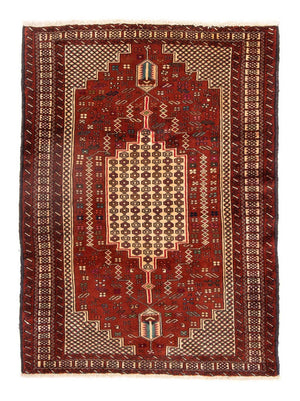 Tappeto Belutsch quadrato  - 174 x 133 cm - rosso