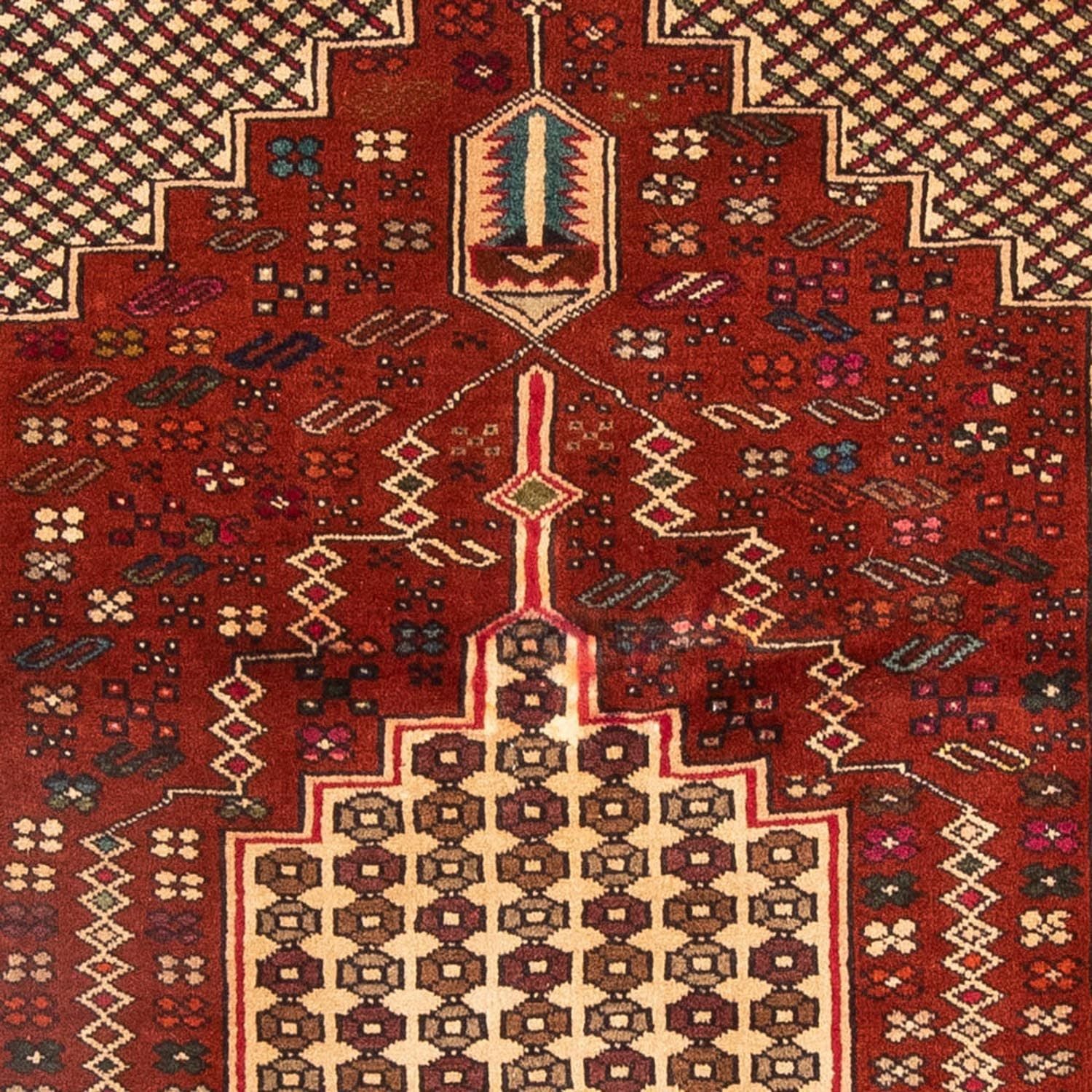 Tappeto Belutsch quadrato  - 174 x 133 cm - rosso