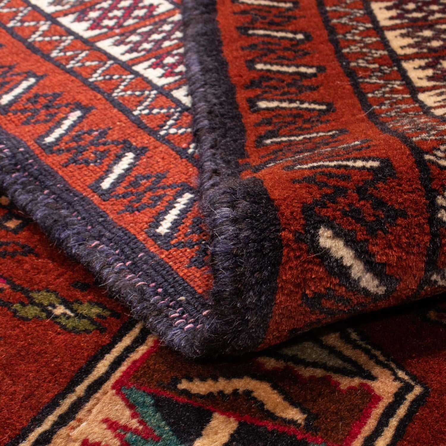 Tappeto Belutsch quadrato  - 174 x 133 cm - rosso
