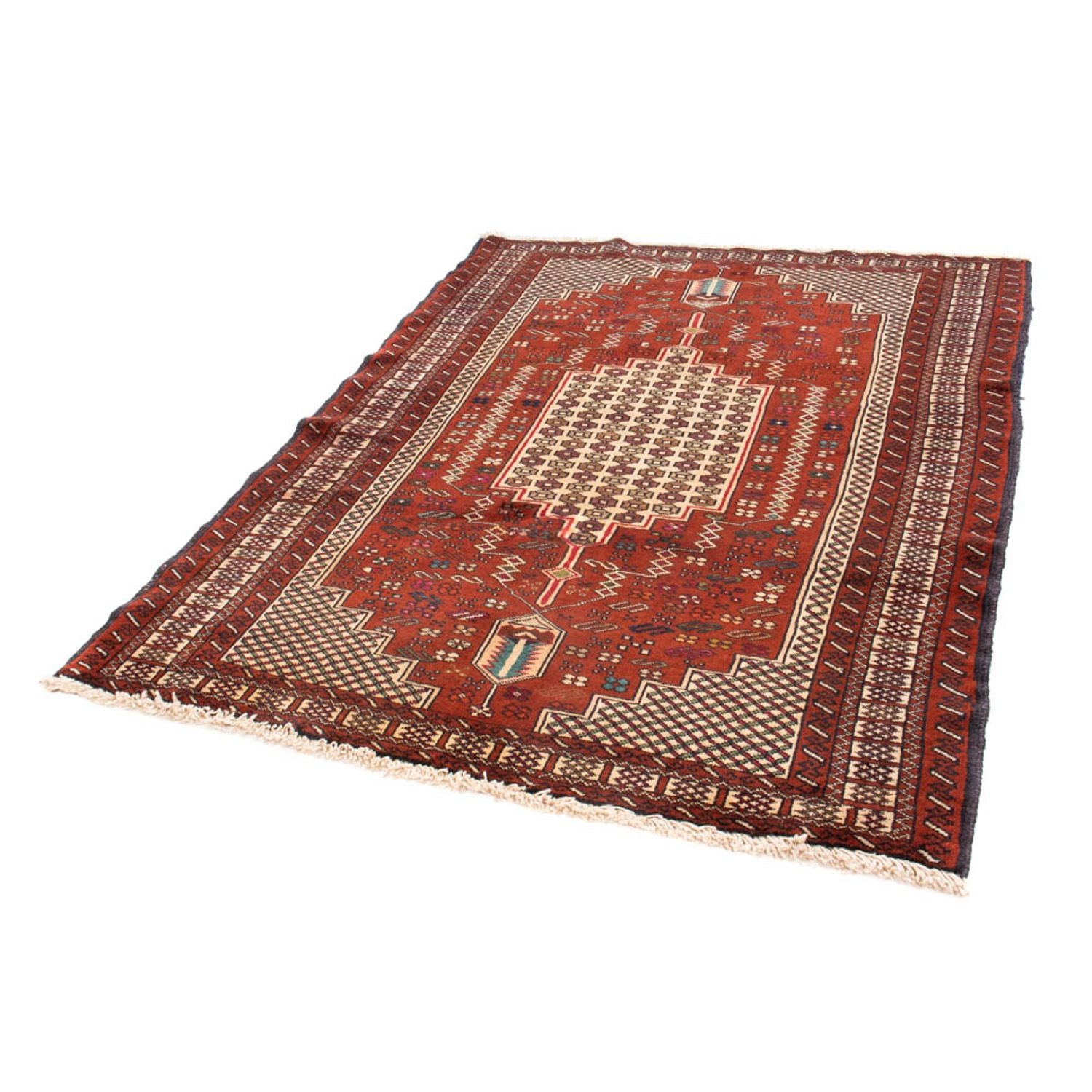 Tappeto Belutsch quadrato  - 174 x 133 cm - rosso