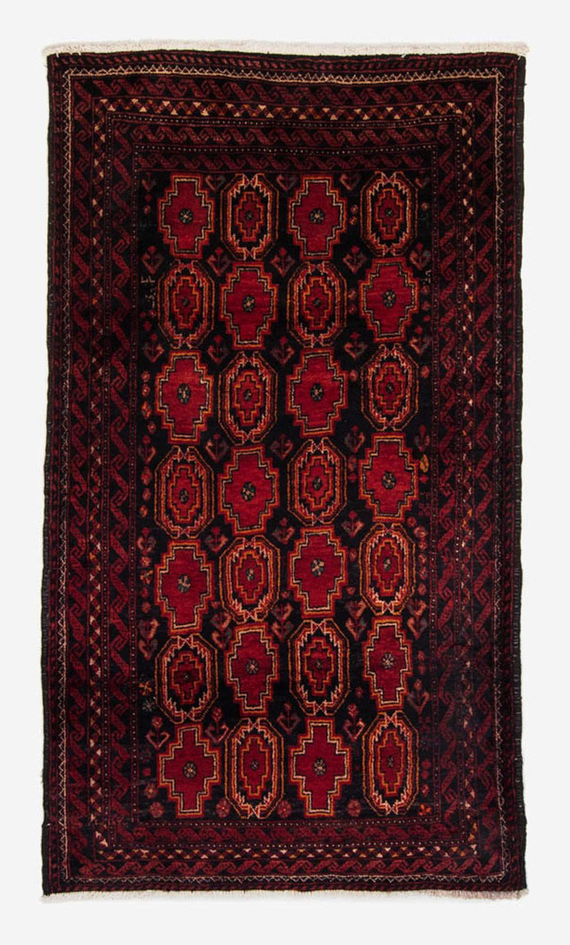 Tappeto corsia Tappeto Belutsch - 185 x 110 cm - rosso scuro
