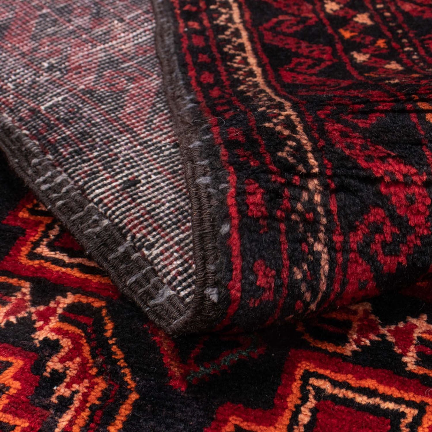 Tappeto corsia Tappeto Belutsch - 185 x 110 cm - rosso scuro