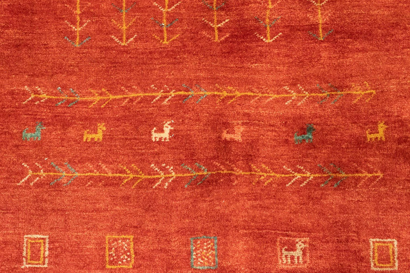 Tappeto Gabbeh - Persero - 190 x 150 cm - rosso