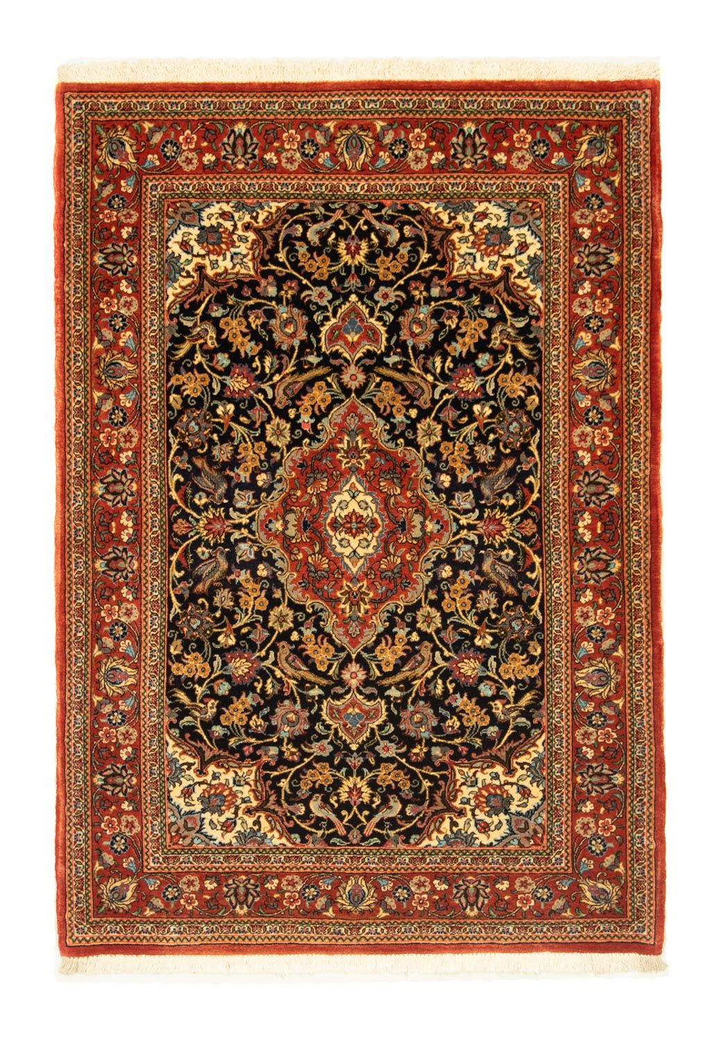 Tappeto Persero - Ghom - 151 x 103 cm - nero