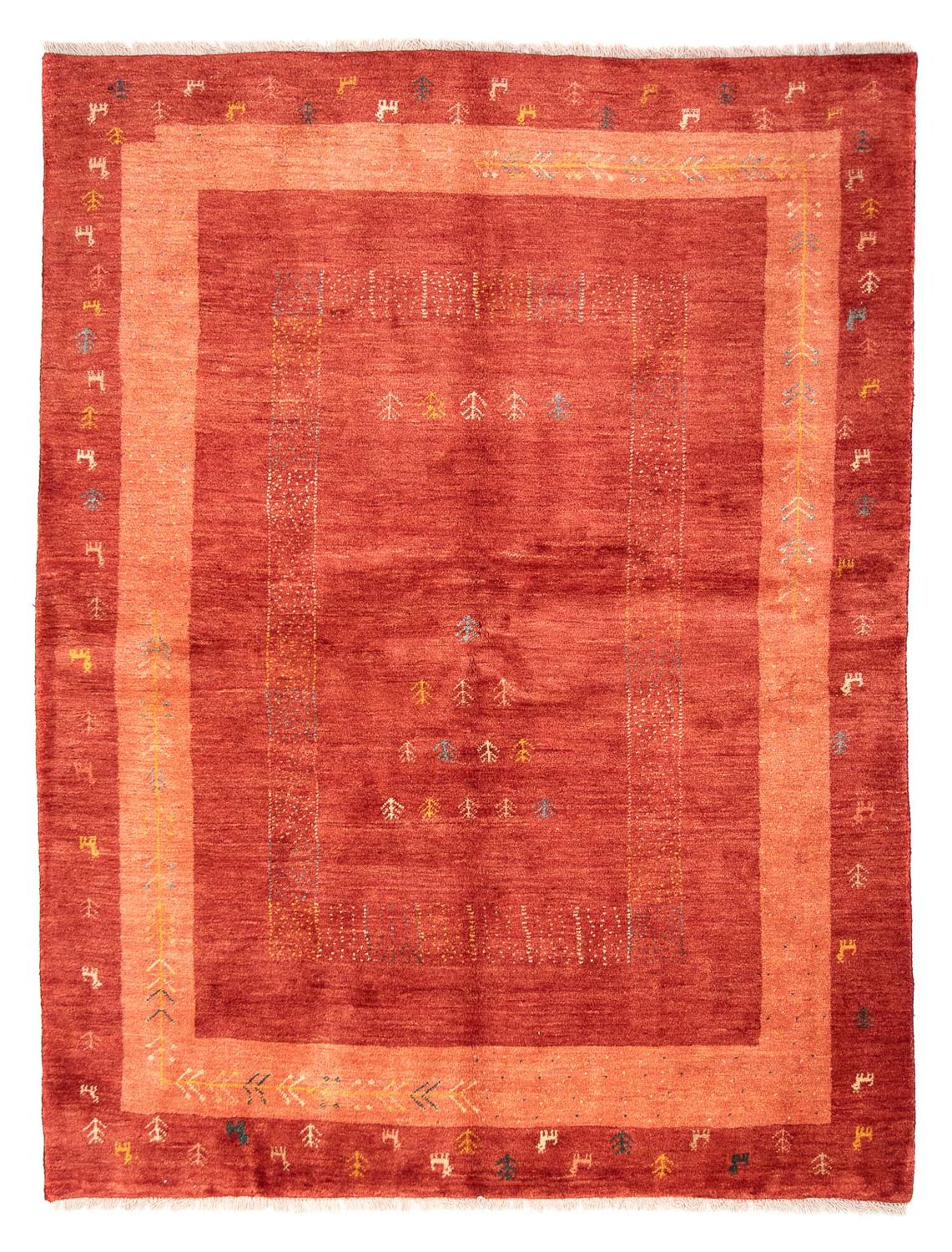 Tappeto Gabbeh - Persero - 225 x 171 cm - rosso scuro