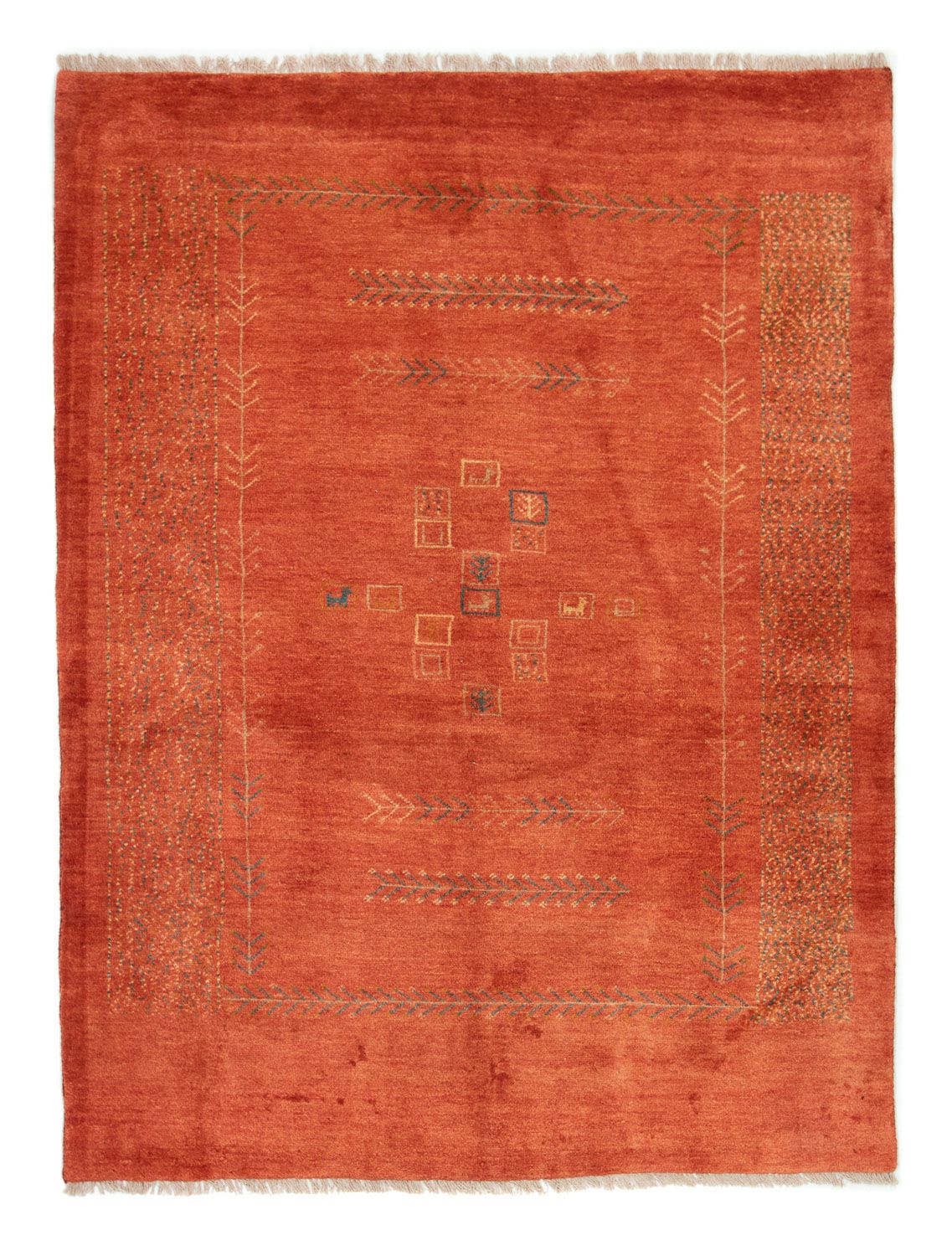 Tappeto Gabbeh - Persero - 198 x 151 cm - ruggine