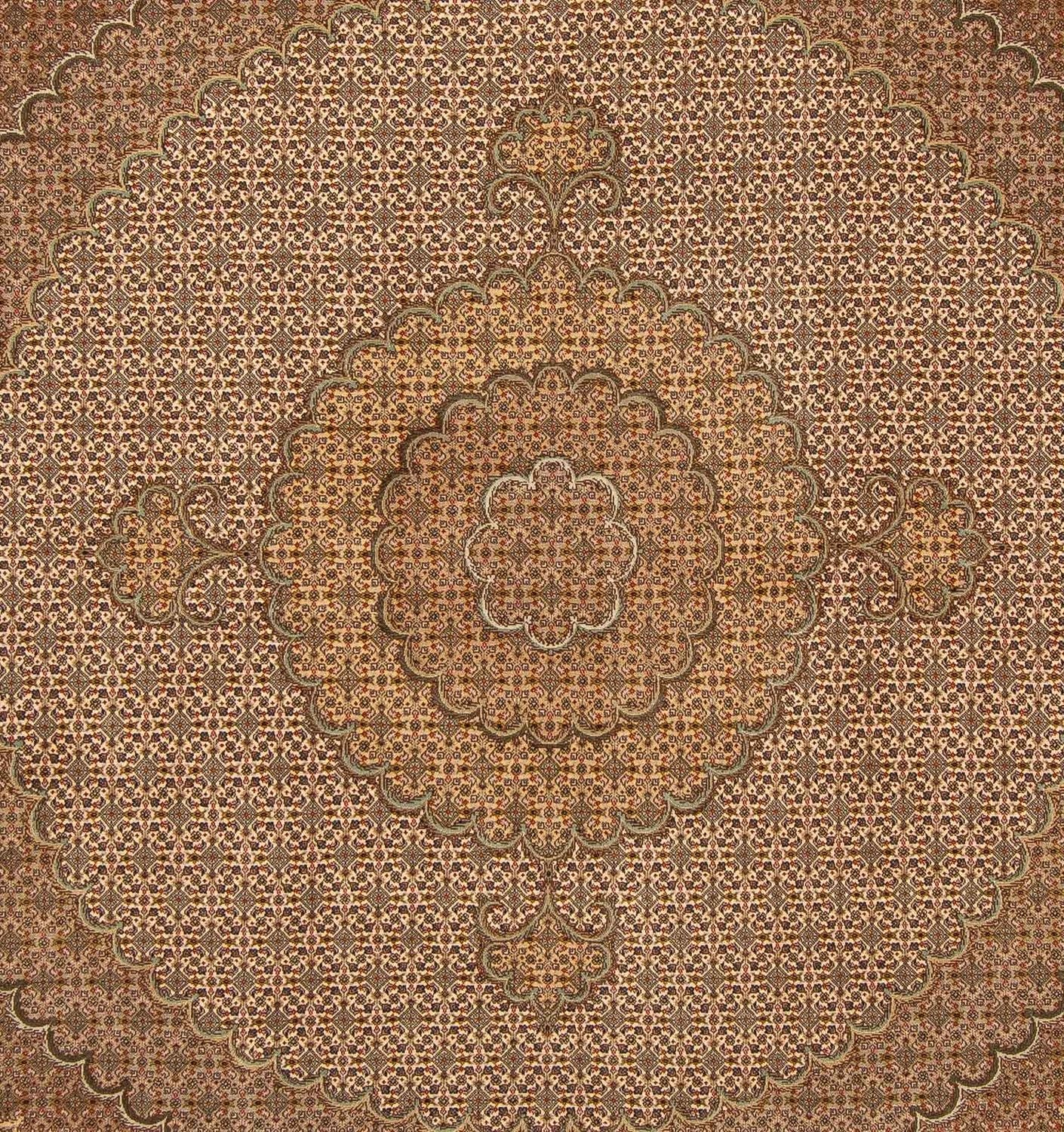 Tappeto Persero - Tabriz quadrato  - 208 x 204 cm - marrone chiaro
