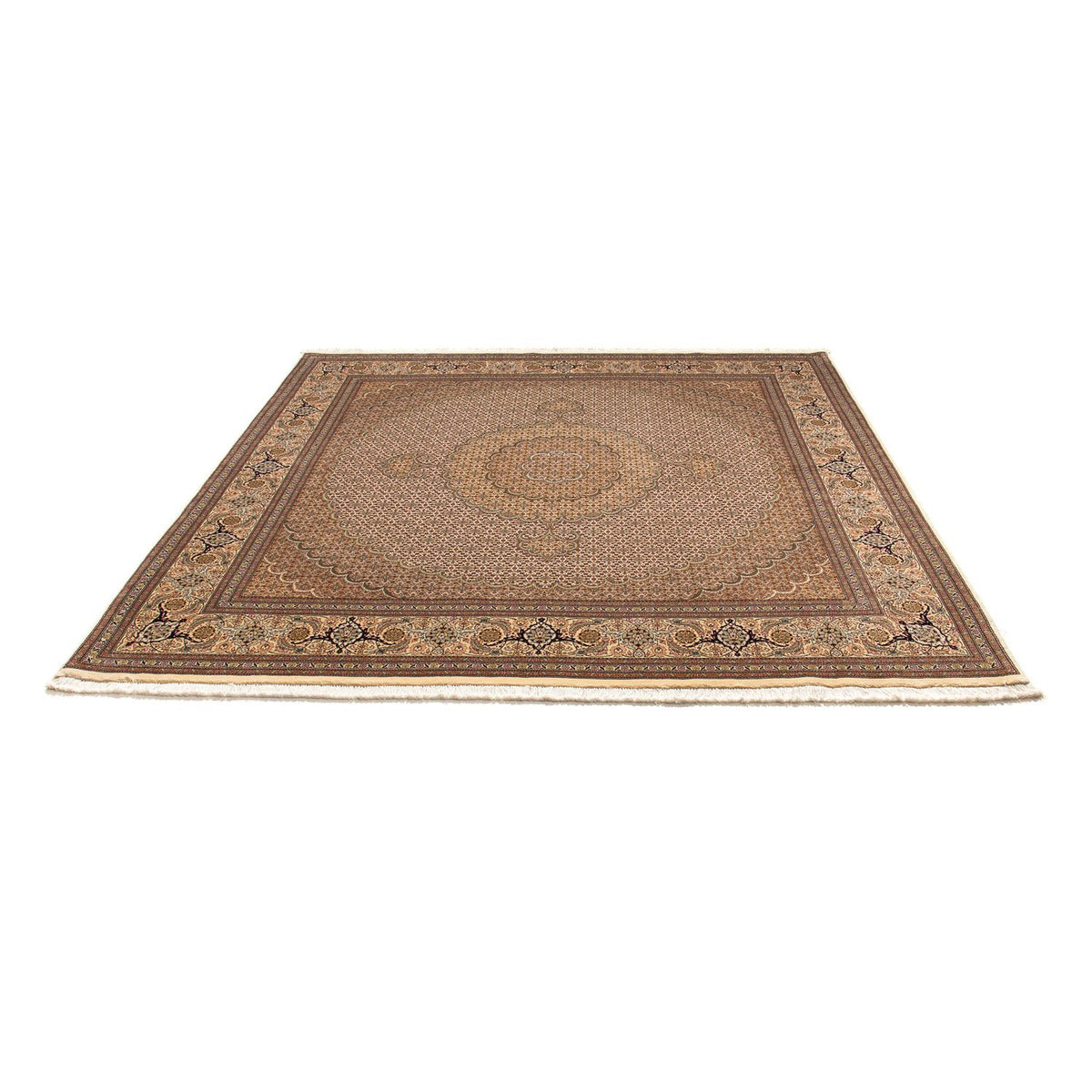 Tappeto Persero - Tabriz quadrato  - 208 x 204 cm - marrone chiaro