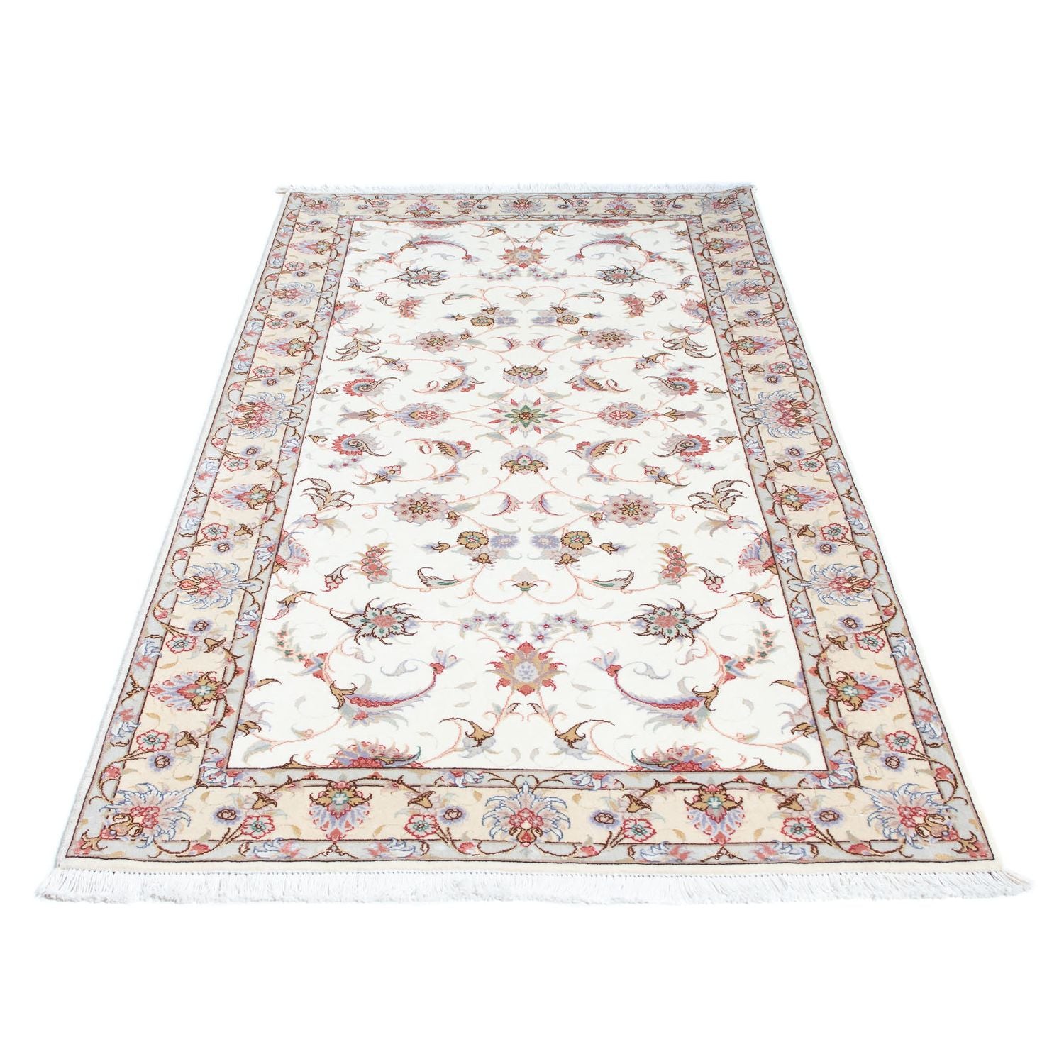 Tappeto corsia Tappeto Persero - Tabriz - Reale - 196 x 100 cm - beige