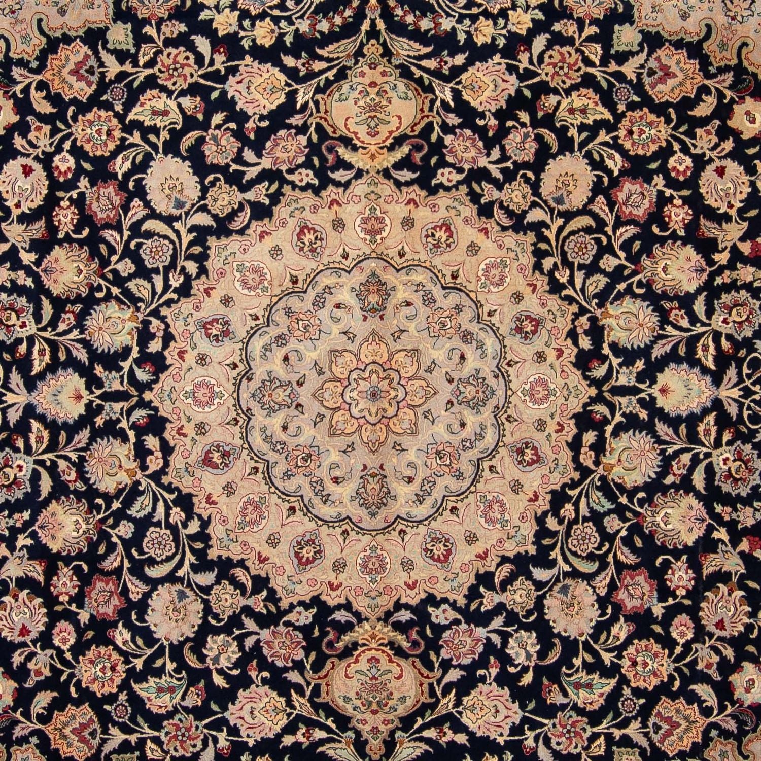 Tappeto Persero - Tabriz - Reale - 338 x 300 cm - blu scuro