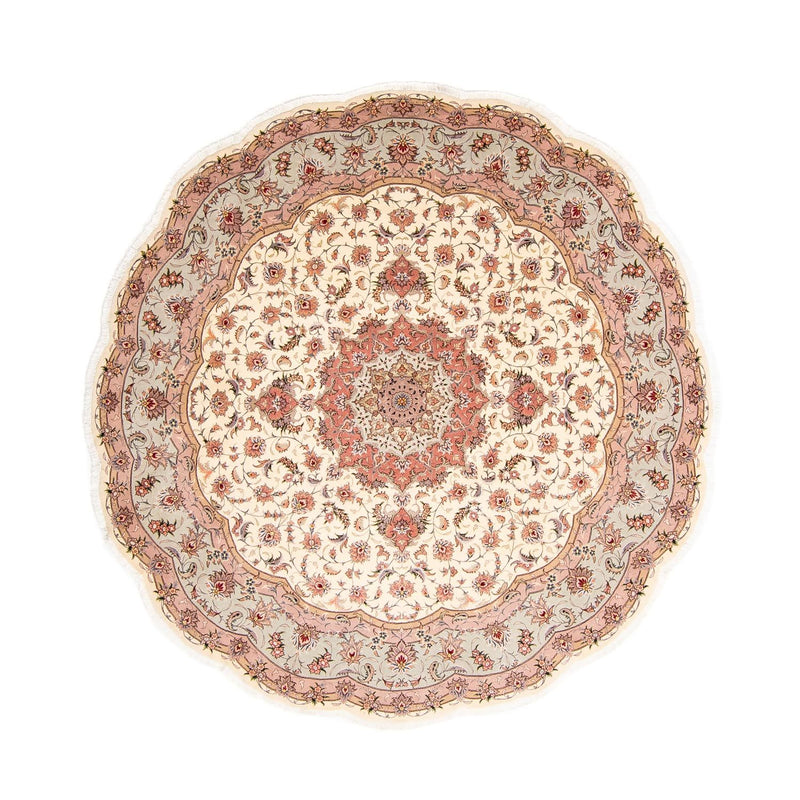 Tappeto Persero - Tabriz - Reale rotondo  - 250 x 250 cm - beige