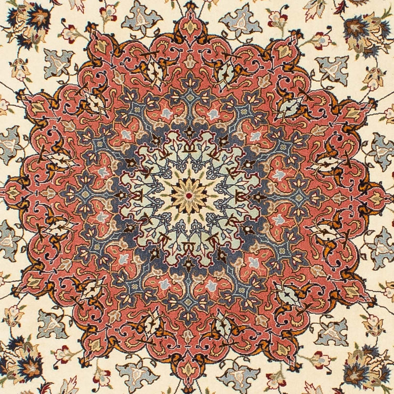 Tappeto Persero - Tabriz - Reale rotondo  - 242 x 242 cm - beige