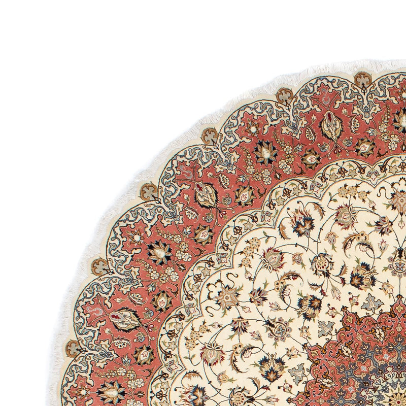 Tappeto Persero - Tabriz - Reale rotondo  - 242 x 242 cm - beige
