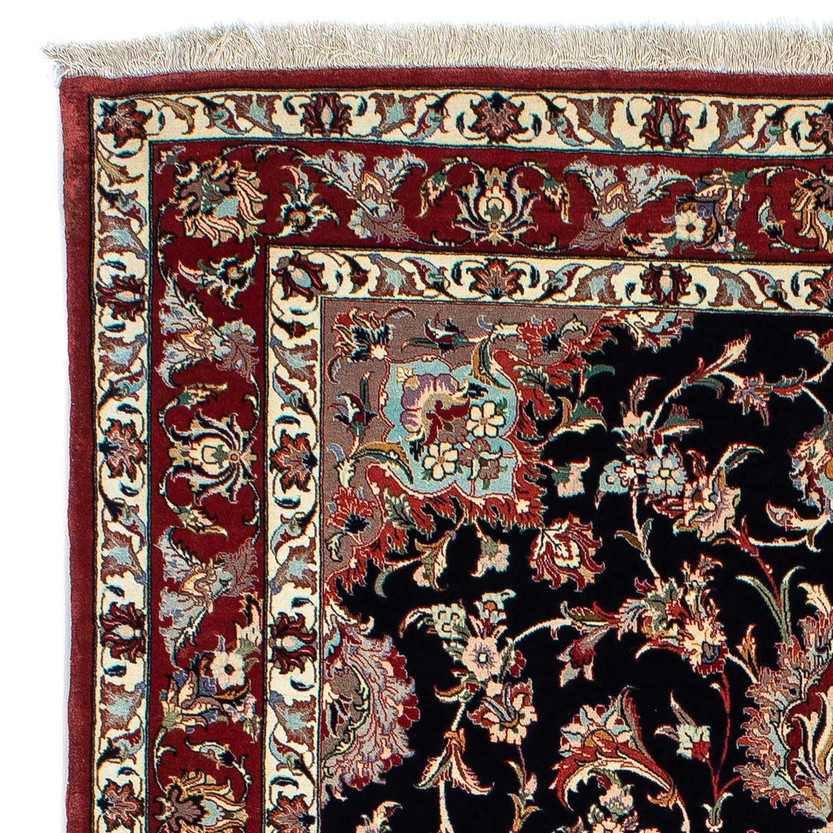 Tappeto Persero - Ghom - 201 x 138 cm - blu scuro