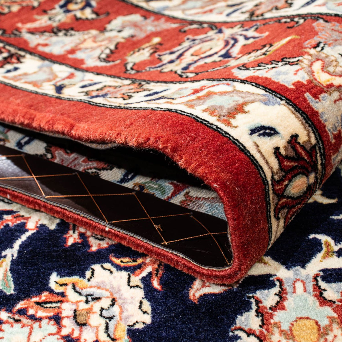 Tappeto Persero - Ghom - 201 x 138 cm - blu scuro