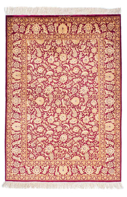 Tappeto Persero - Ghom - 146 x 100 cm - rosso scuro