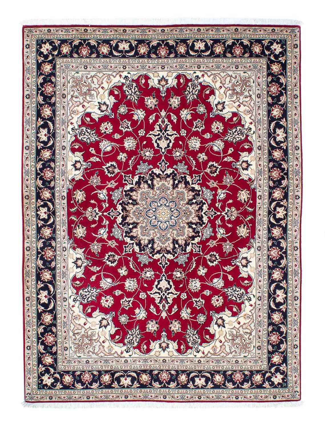 Tappeto Persero - Tabriz - Reale - 204 x 151 cm - rosso scuro