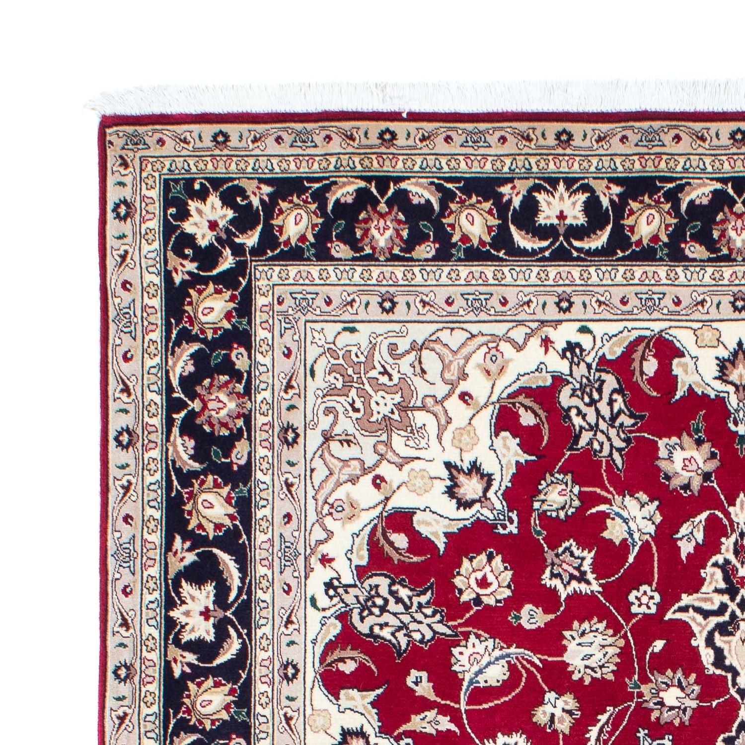 Tappeto Persero - Tabriz - Reale - 204 x 151 cm - rosso scuro