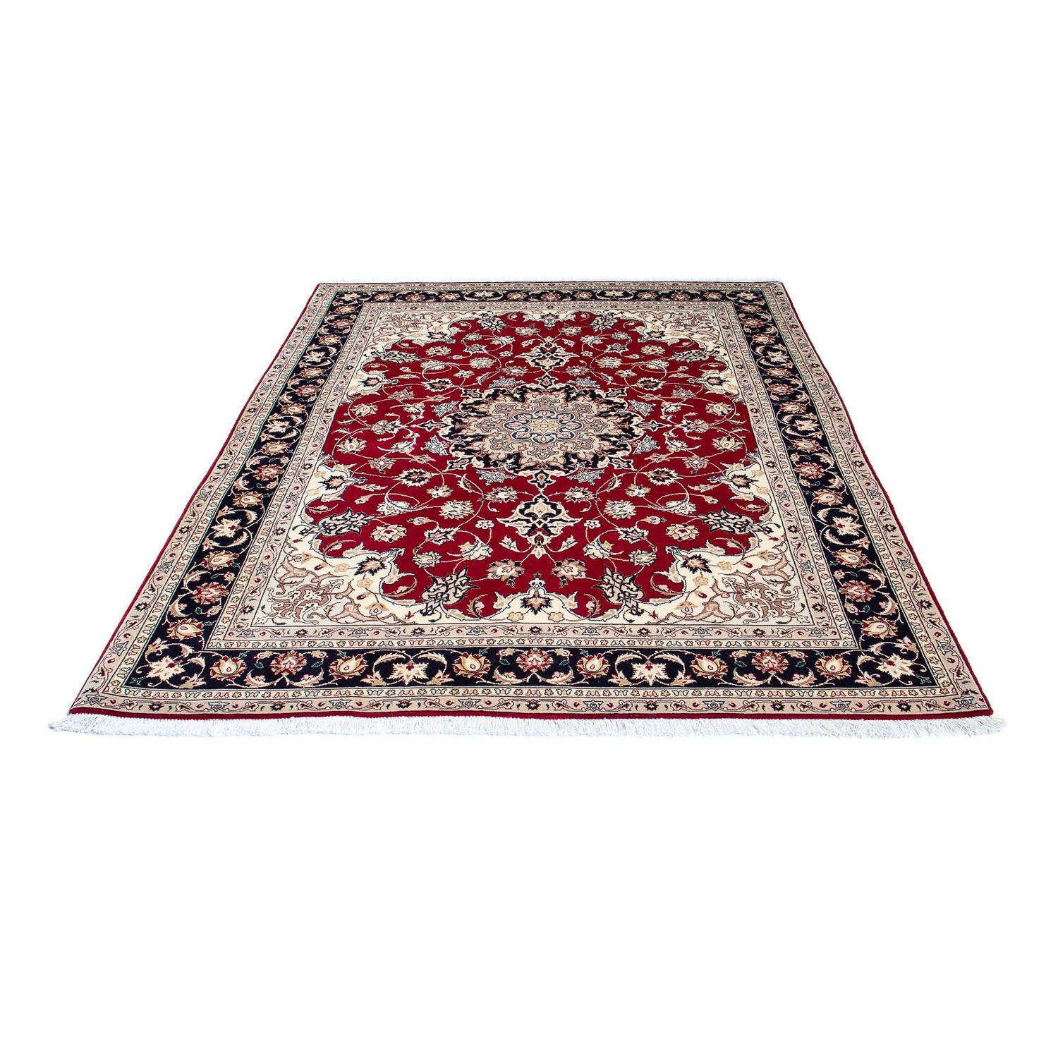 Tappeto Persero - Tabriz - Reale - 204 x 151 cm - rosso scuro