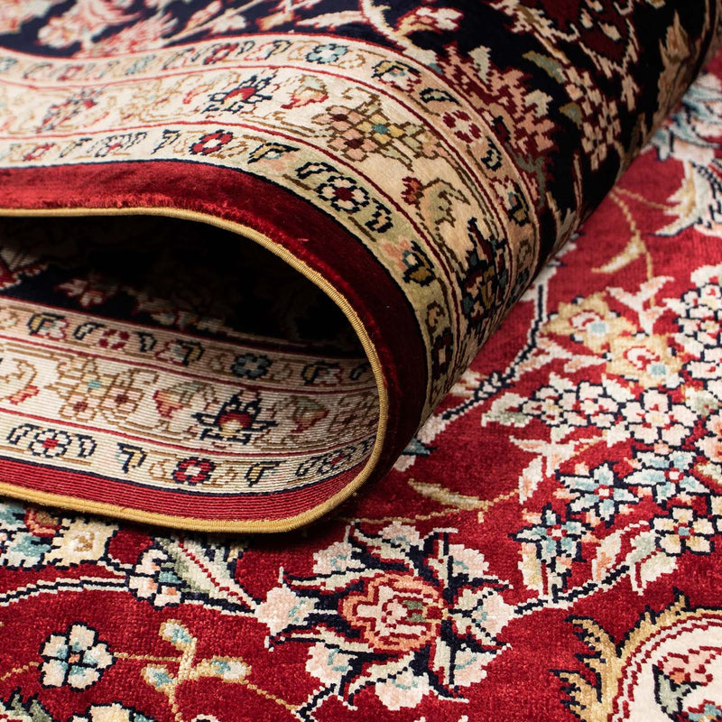 Tappeto Persero - Ghom - 197 x 133 cm - rosso scuro