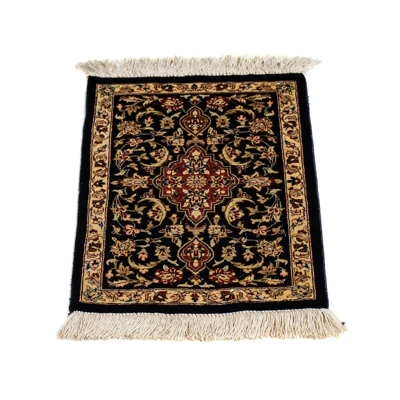 Tappeto di seta - Ghom seta - Premio - 42 x 28 cm - blu scuro