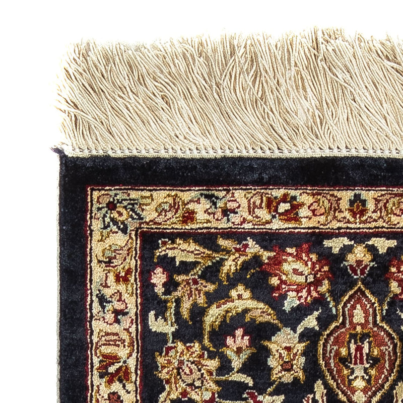 Tappeto di seta - Ghom seta - Premio - 41 x 28 cm - blu scuro
