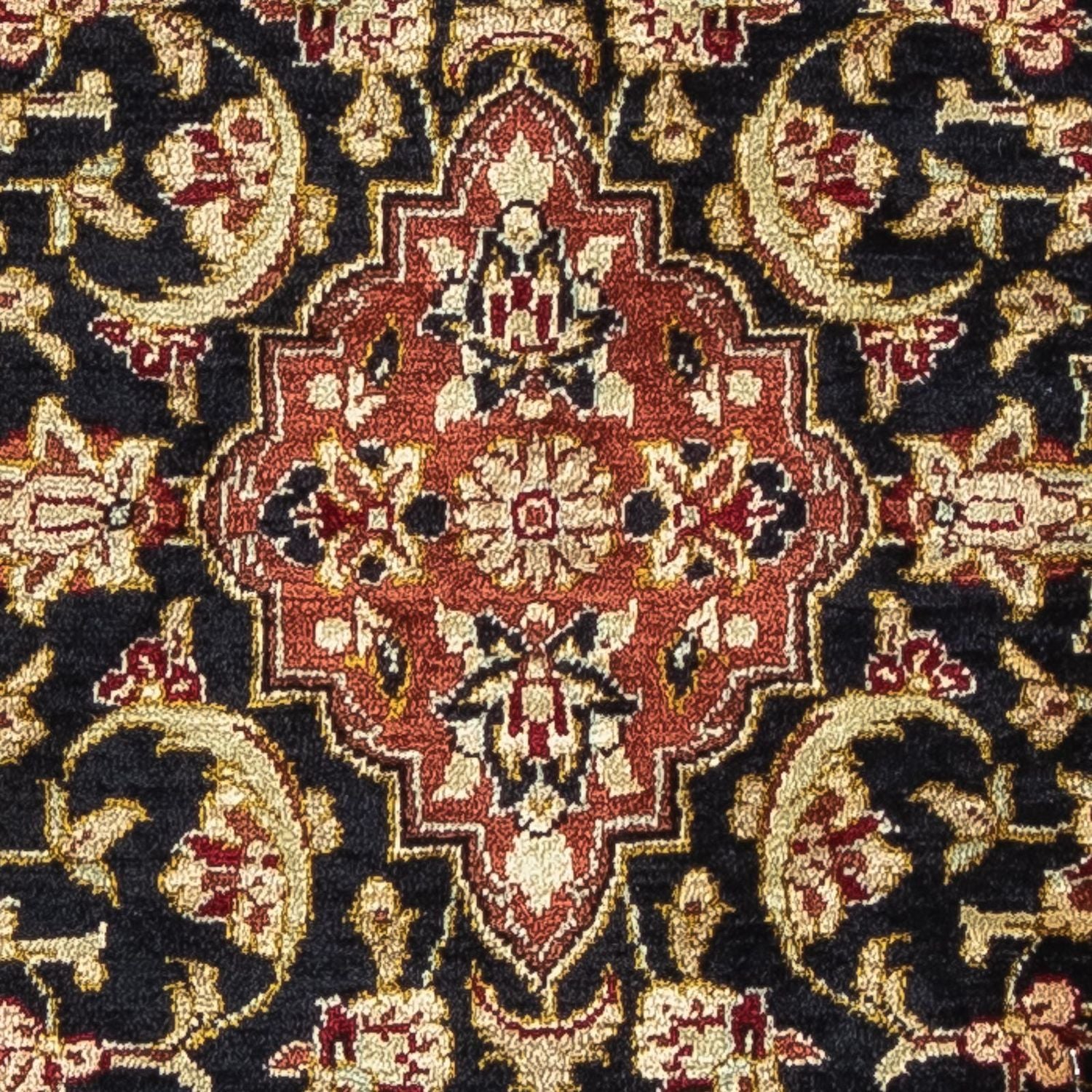 Tappeto di seta - Ghom seta - Premio - 41 x 28 cm - blu scuro