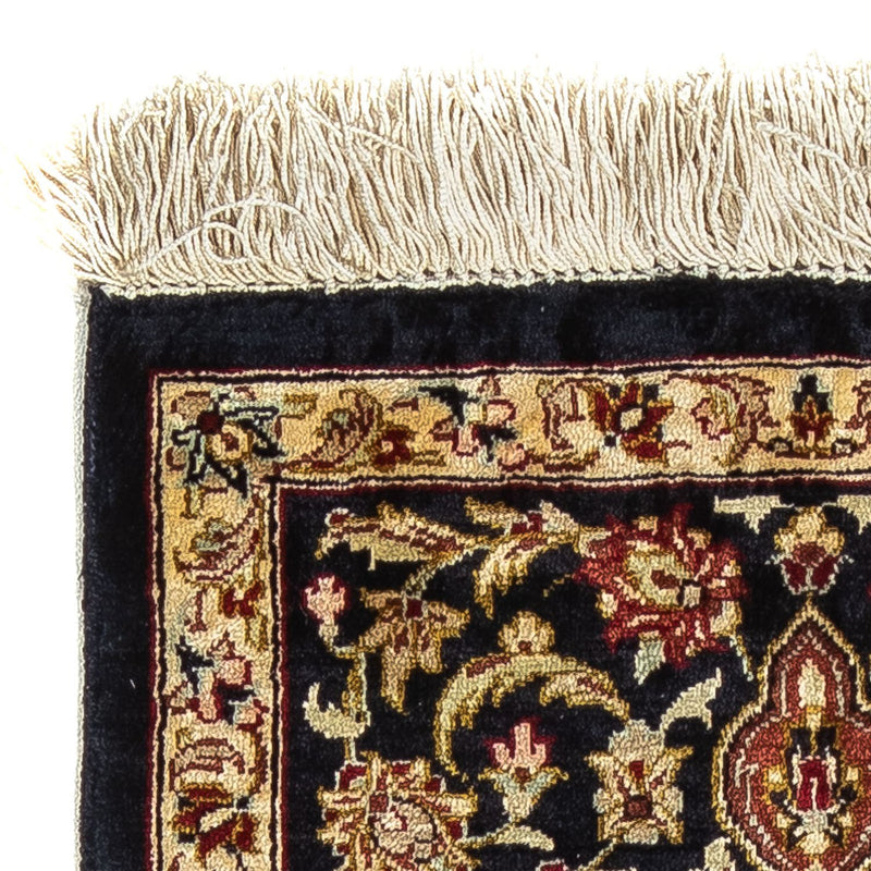 Tappeto di seta - Ghom seta - Premio - 41 x 28 cm - blu scuro