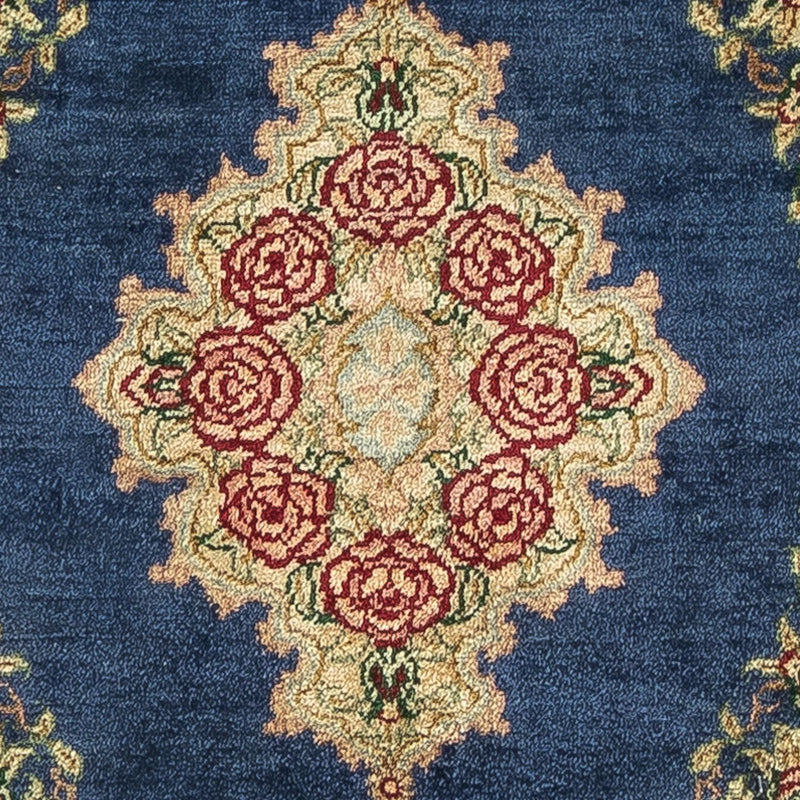 Tappeto di seta - Ghom seta - Premio - 40 x 28 cm - blu scuro
