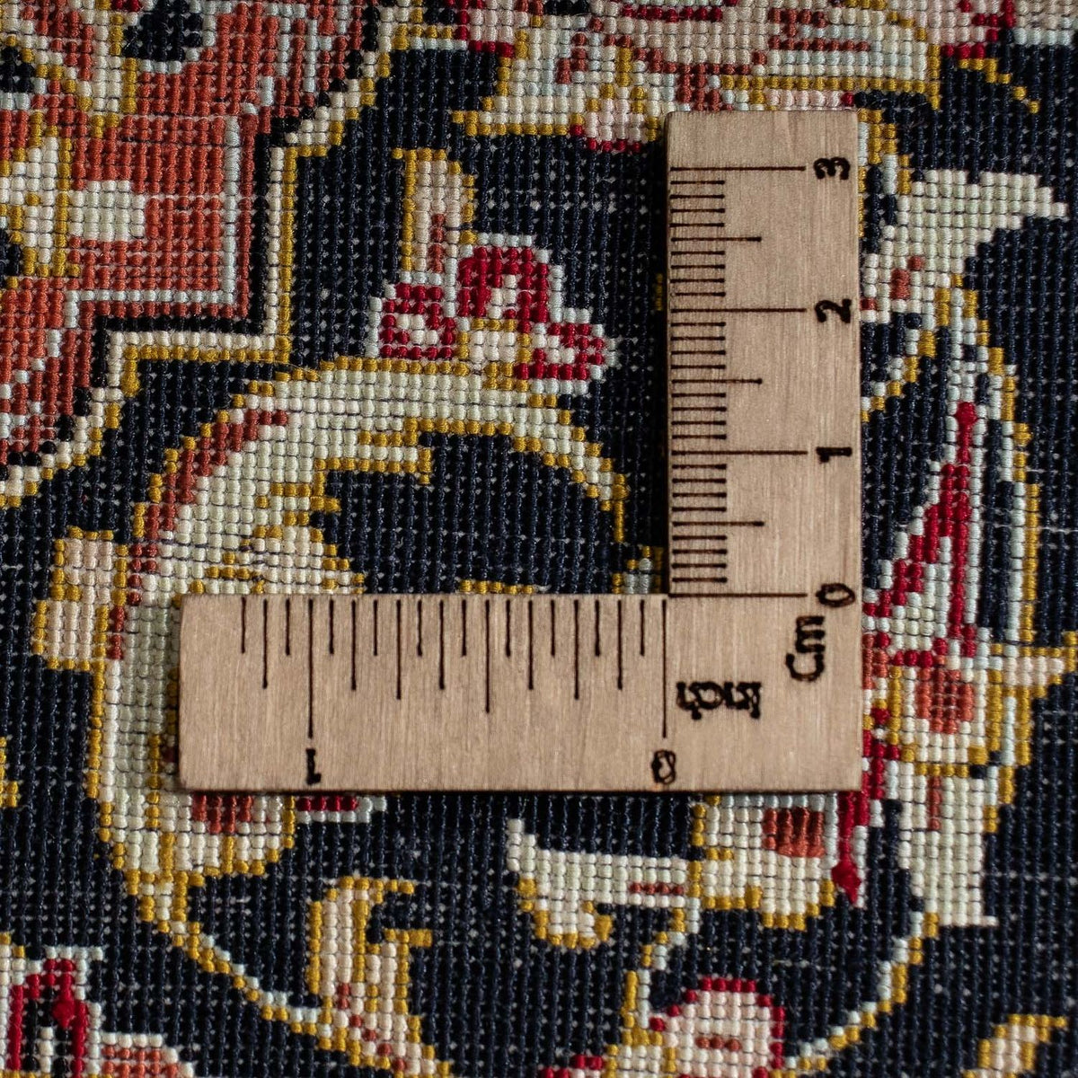 Tappeto di seta - Ghom seta - Premio - 41 x 28 cm - blu scuro