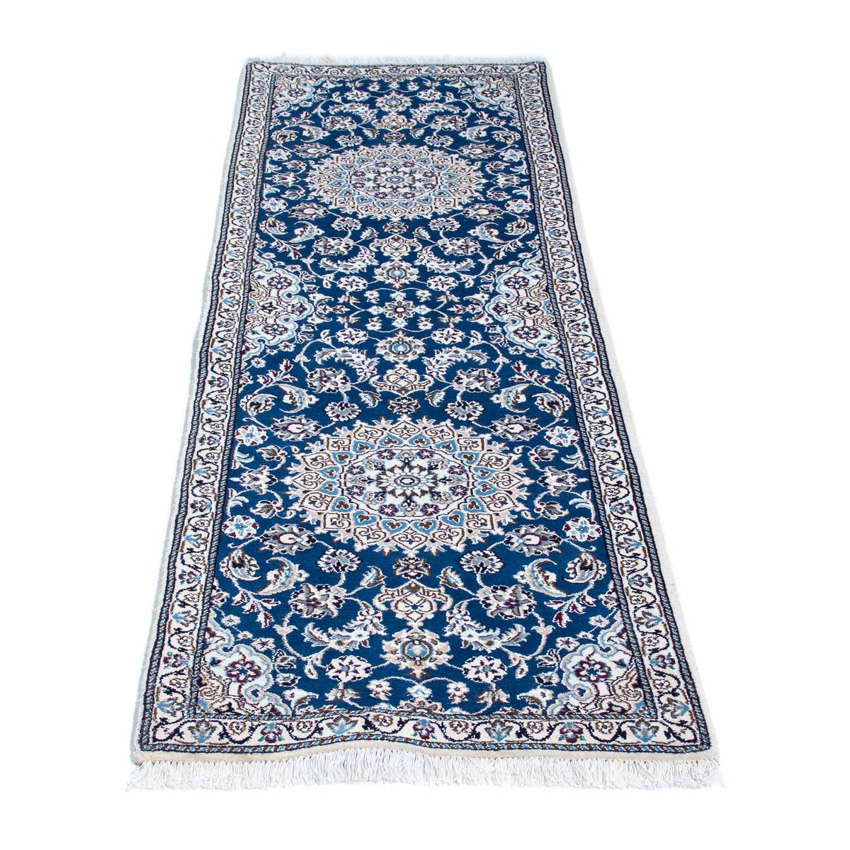 Tappeto corsia Tappeto Persero - Nain - Reale - 190 x 62 cm - blu scuro