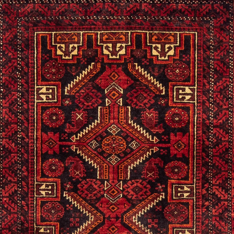 Tappeto corsia Tappeto Belutsch - 195 x 89 cm - rosso scuro