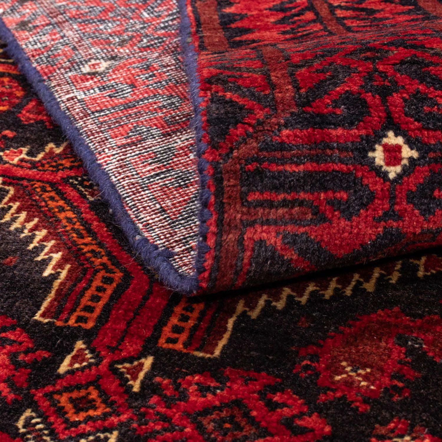 Tappeto corsia Tappeto Belutsch - 195 x 89 cm - rosso scuro