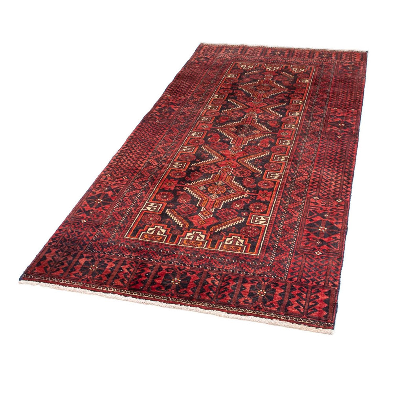 Tappeto corsia Tappeto Belutsch - 195 x 89 cm - rosso scuro