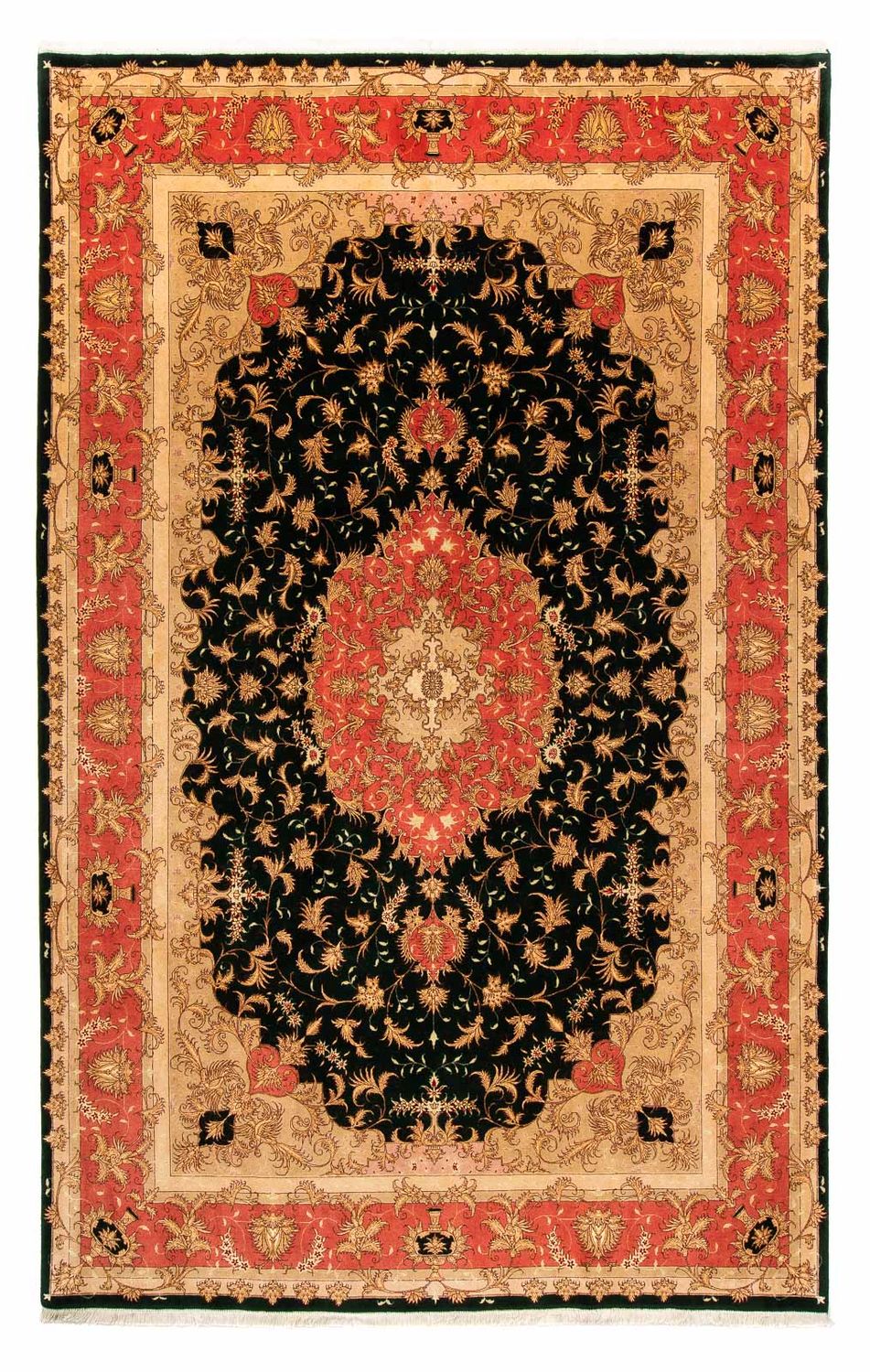Tappeto Persero - Tabriz - Reale - 300 x 198 cm - blu scuro